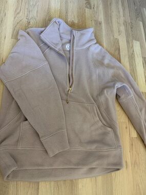 lululemon athletica Fleece Quarter-Zip Pullover in Mauve Size M/L